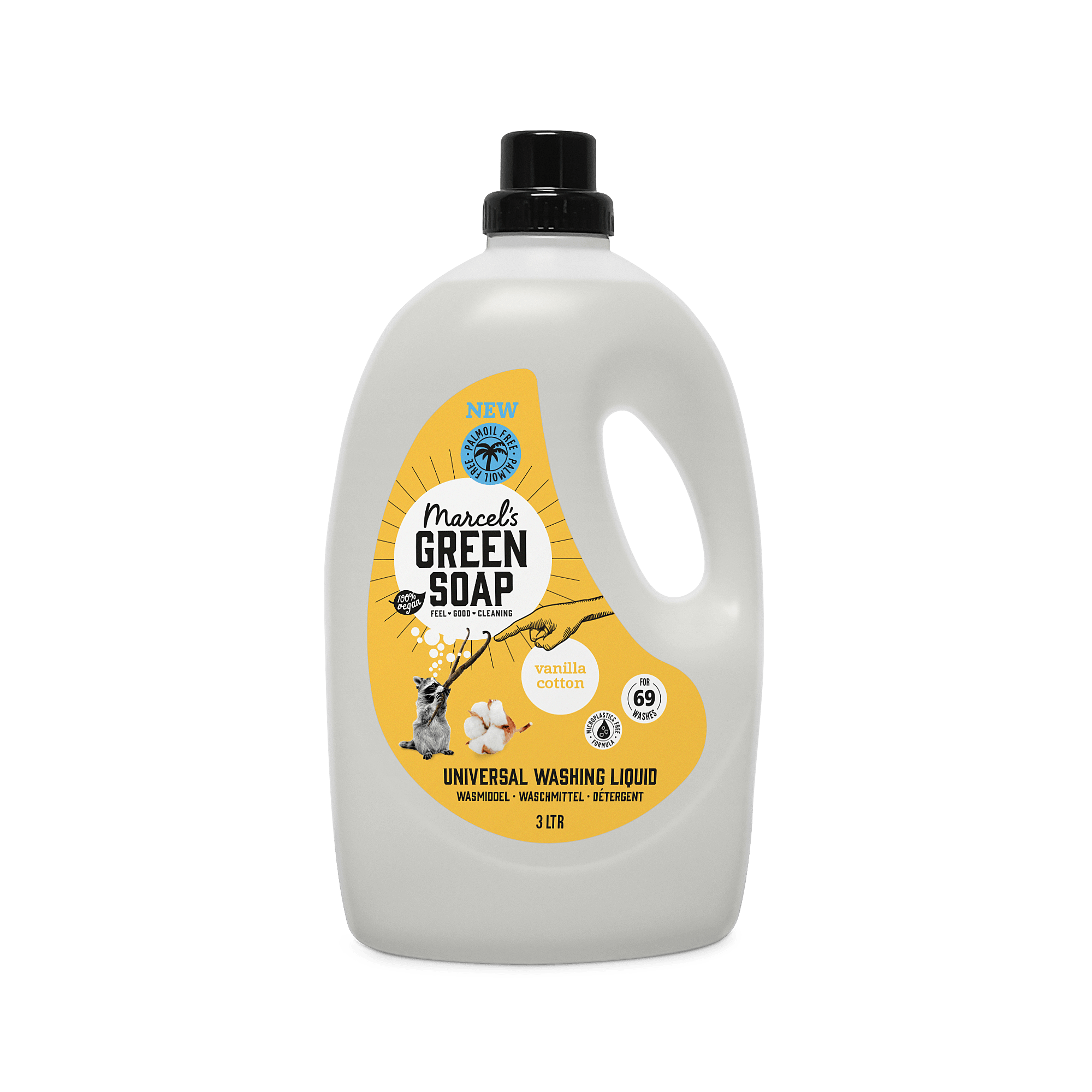 M.Green soap Wasmiddel universeel vanille & katoen 3l